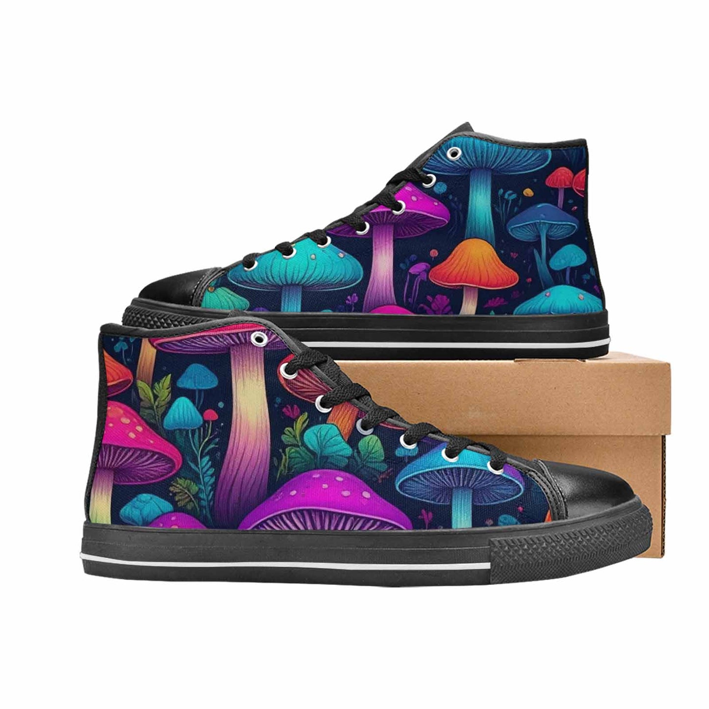 MEN'S Psychedelic Mushroom High Top Canvas Grunge Shoes