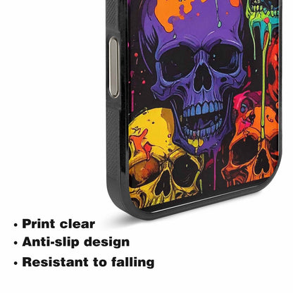 iPhone 15 Pro Max Case — Vibrant Camo 1000\'s Of Skeletons Neon, Original Design Phone Case