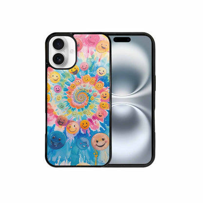 iPhone 16 Plus Case — Smiley Facessmiley Faces Tie D, Custom Made Phone Cover