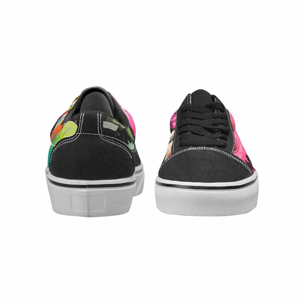 WOMEN'S Aliens  Camo Melting Lace-Up Canvas Kaleidoscope Custom Sneakers