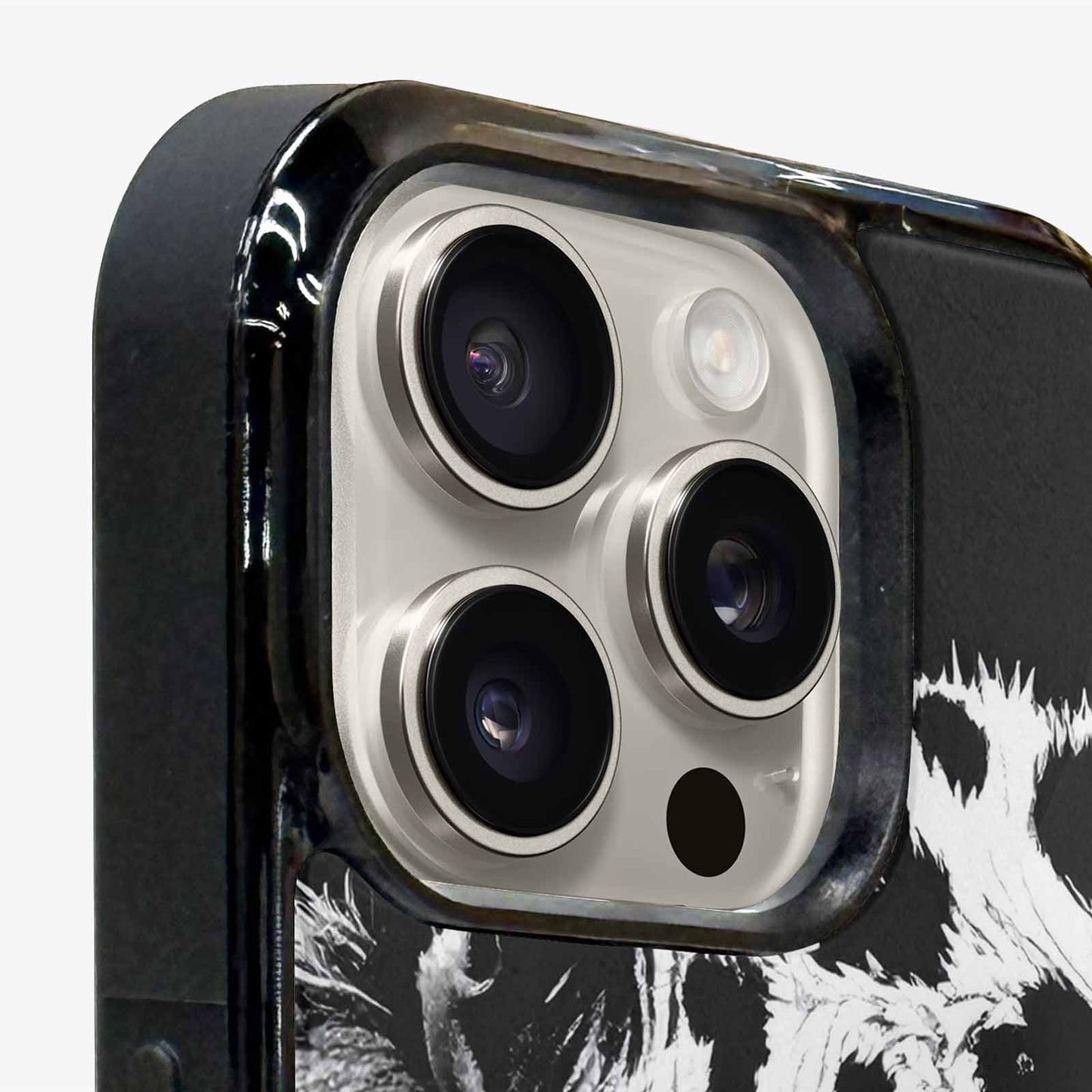 iPhone 16 Pro Case — Leopard Print Black And White Style, Original Design Phone Case
