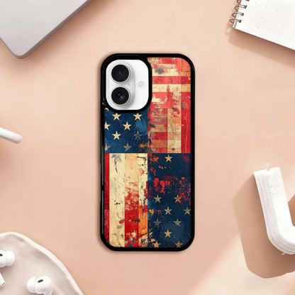 iPhone 17 Case — Small American Flag Stars Galaxy Space, Personalized Phone Case