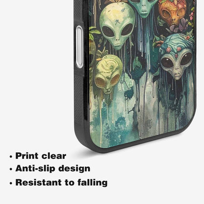 iPhone 16 Case — Aliens Pattern Hundreds Of Sma Fvc, Custom Printed Phone Case