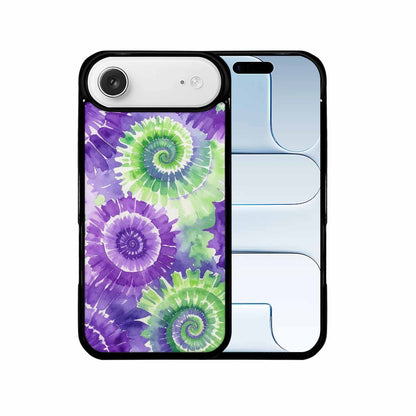 iPhone 17 Air Case — Tie Dye Purple Green Blended Tie, Custom Phone Case