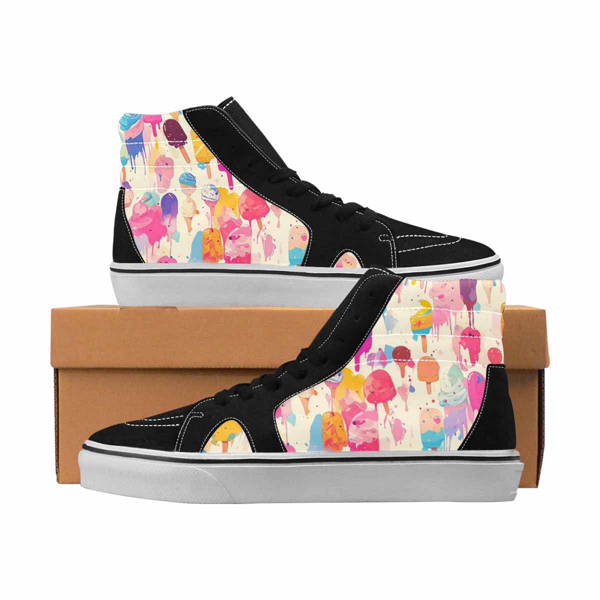 MEN'S Ice Cream Red Ink Motif Motifs Vmj Ferion