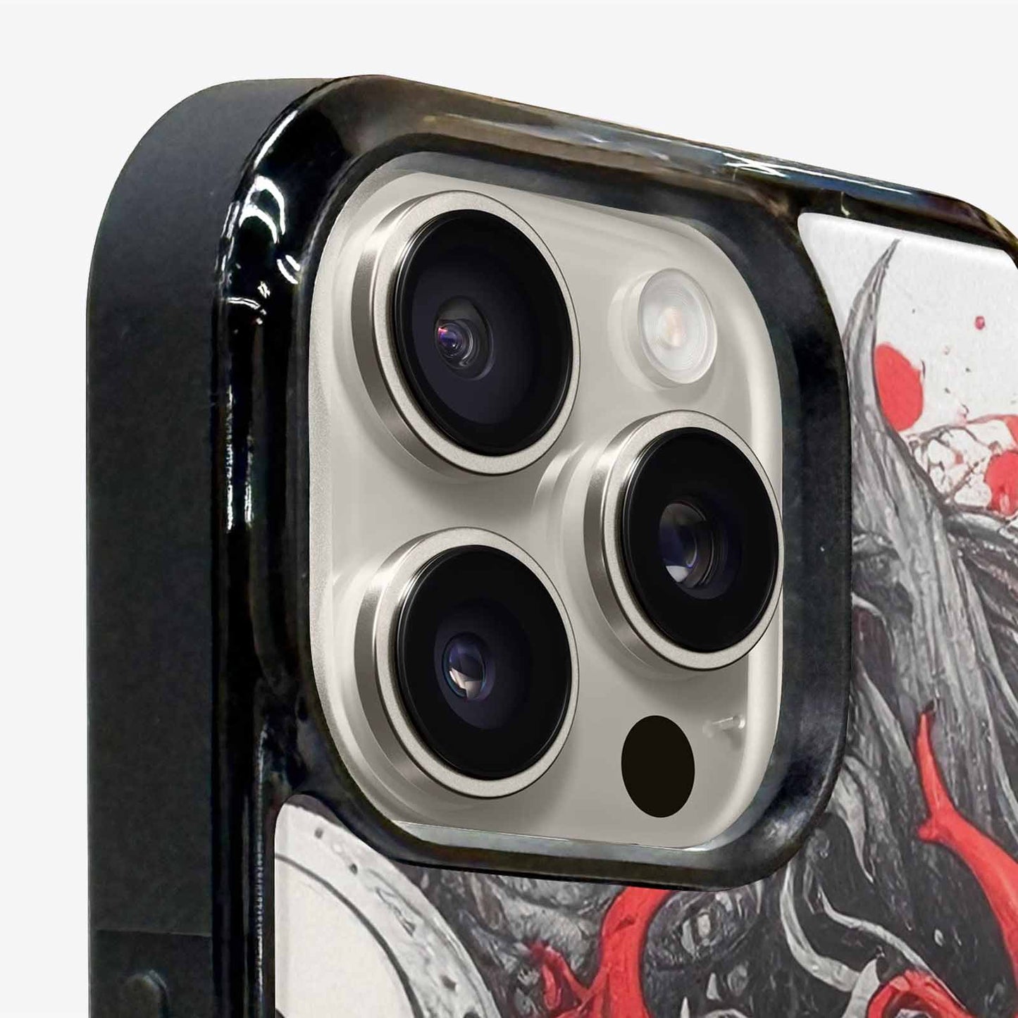iPhone 16 Pro Max Case — Multi Eye Monster Black Red Ink, Original Design Phone Case