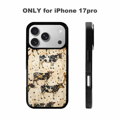 iPhone 17 Pro Case — Small Cow Animal Print Art Animal, Custom Art Phone Cover