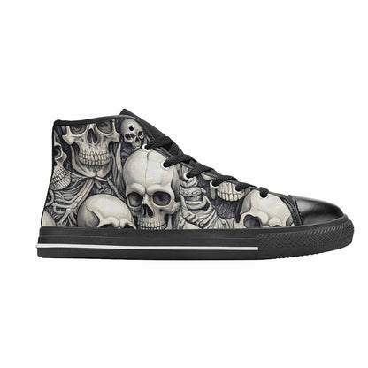 WOMEN'S Skulls - Classic High Top Canvas Aesthetic Custom Sneakers