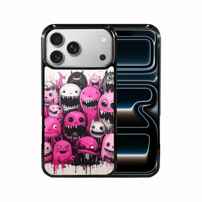 iPhone 17 Pro Max Case — Monsters (general) Black &amp; Cartoon Cute, Custom Print Case Cover