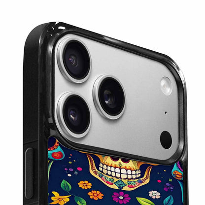 iPhone 17 Pro Case — Rainbow Sugar Skull Weave, Unique Phone Case Design