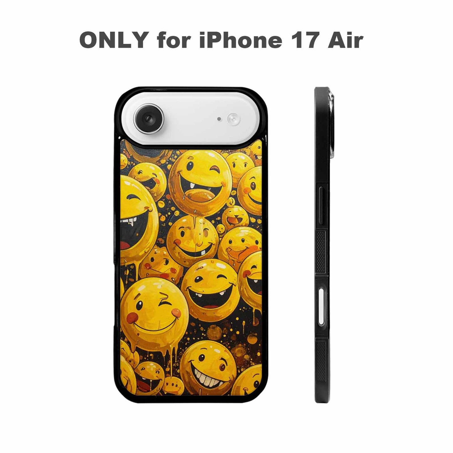 iPhone 17 Air Case — Melting Moon Smiley Yellow Version Original, Custom Made Phone Cover