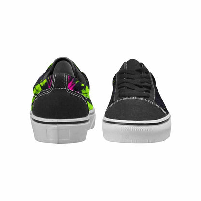WOMEN'S Acid Wash Tie Dye Neon Canvas Lace-Up Neon Fantasy Shoes