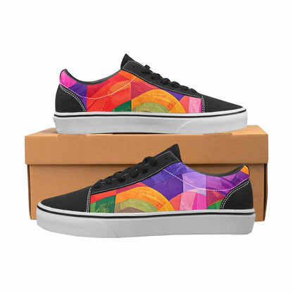 MEN'S Rainbow Pride Flag Canvas Lace-Up Neon Fantasy Sneakers
