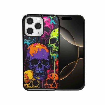 iPhone 15 Pro Max Case — Vibrant Camo 1000\'s Of Skeletons Neon, Original Design Phone Case