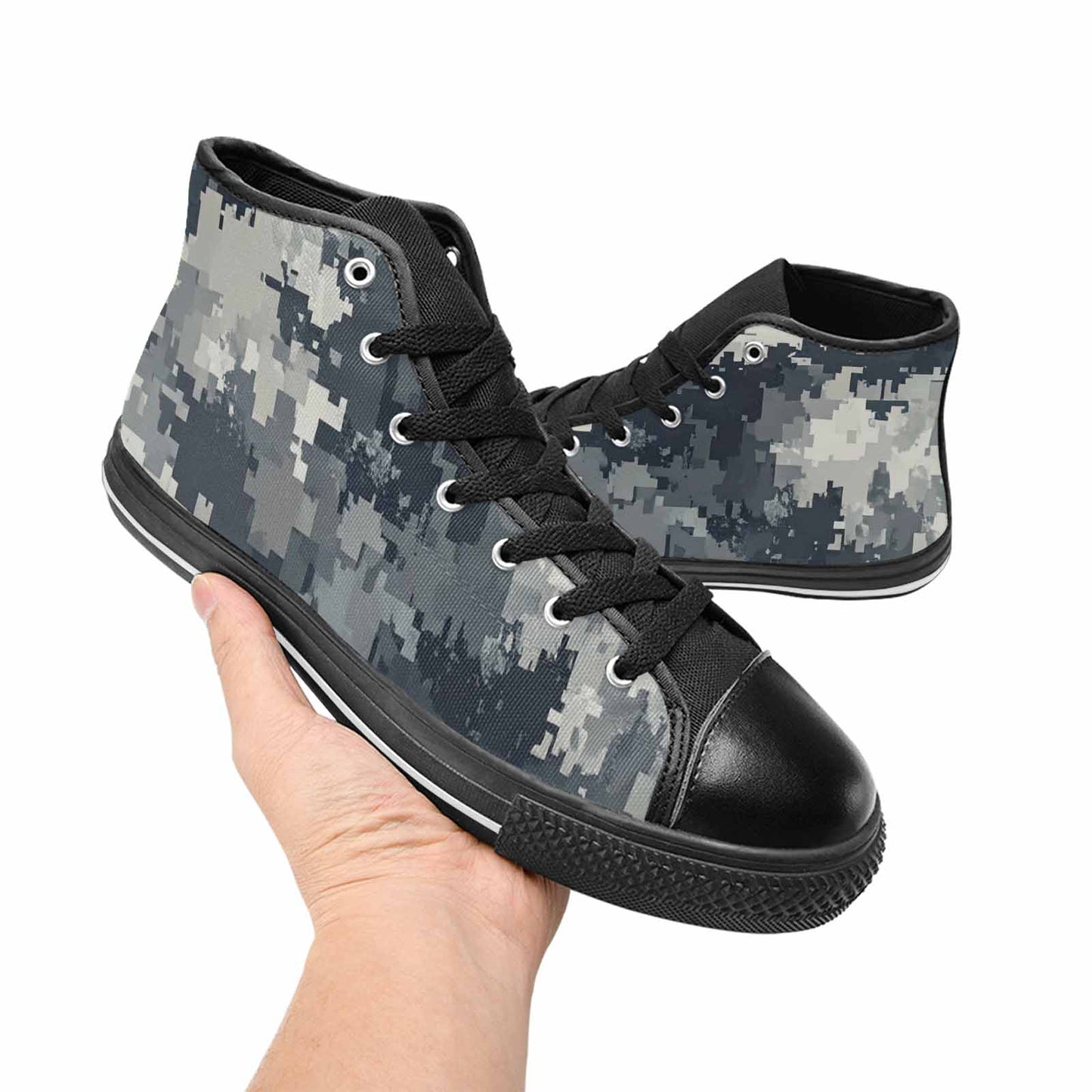 MEN'S Military Camouflage Blotch High Top Canvas Surreal Shoes