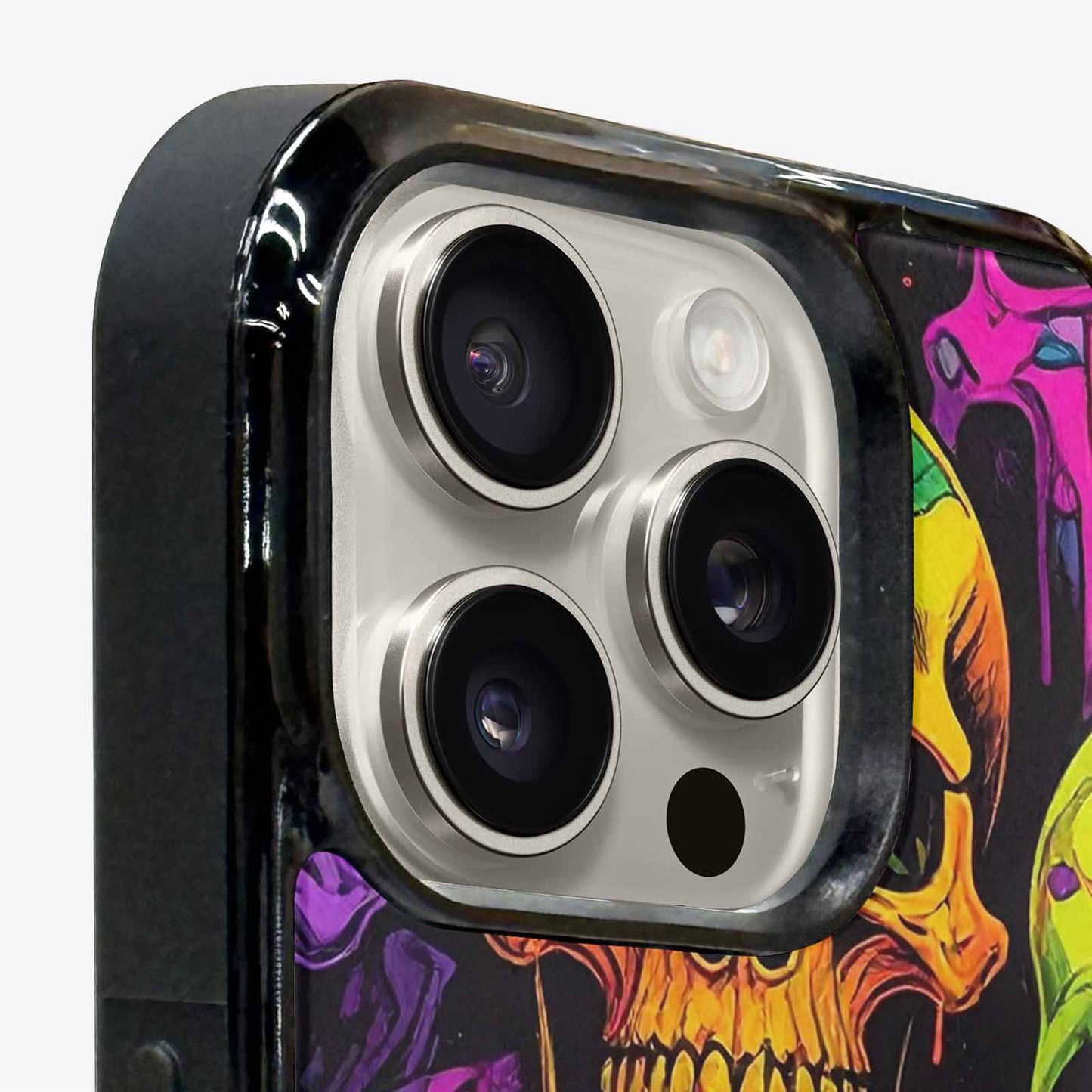 iPhone 16 Pro Case — Vibrant Camo 1000\'s Of Skeletons Neon, Original Design Phone Case