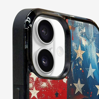 iPhone 16 Plus Case — Patriotic Stars And Stripes American Stars, Unique Phone Case Design