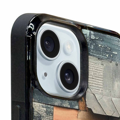 iPhone 15 Plus Case — Distressed Grunge Texture Pattern Hundreds Of, Custom Art Phone Cover