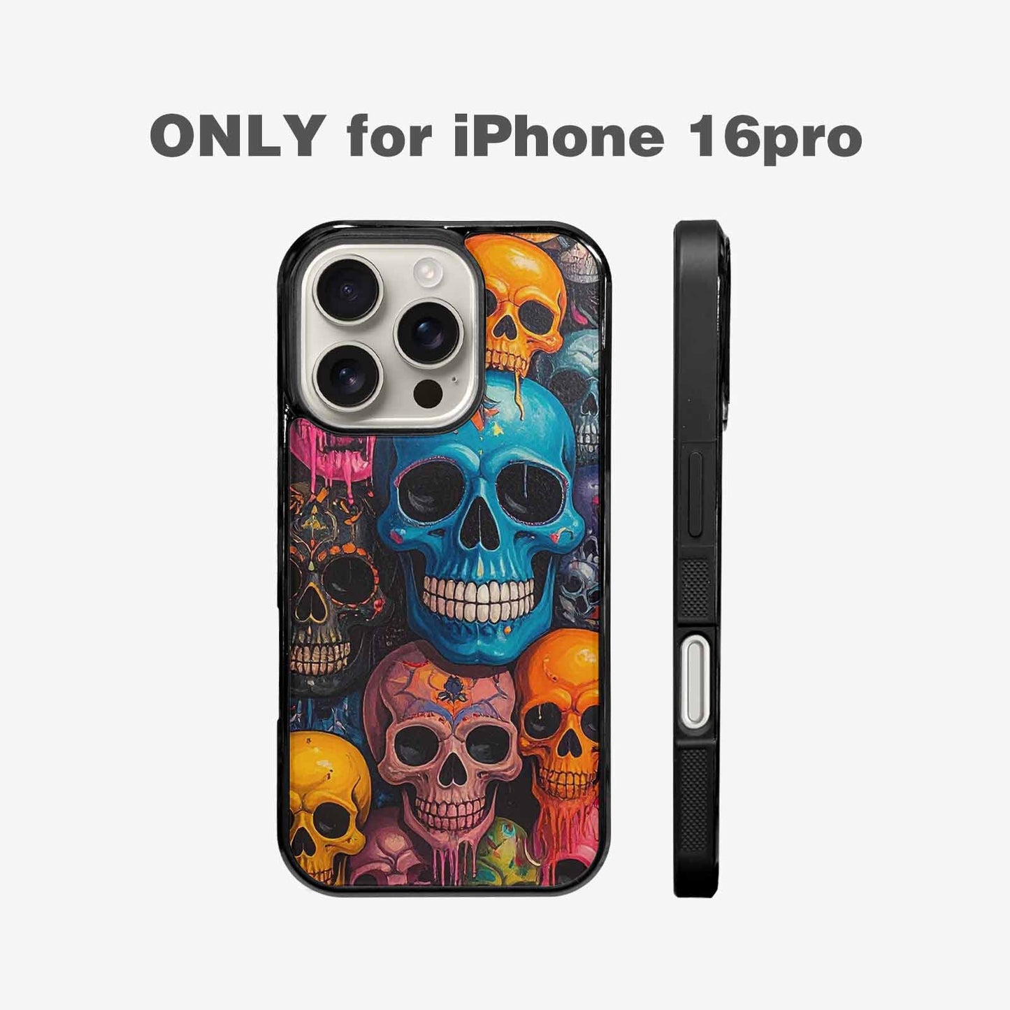 iPhone 16 Pro Case — Skulls General Skulls Pattern, Custom Phone Case