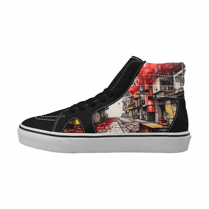 MEN'S Liminal Space Fragment High Top Canvas Vibrant Chaos Sneakers