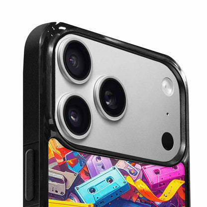 iPhone 17 Pro Max Case — Retro Cassette Tape Pattern Retro Vintage, Unique Phone Case Design