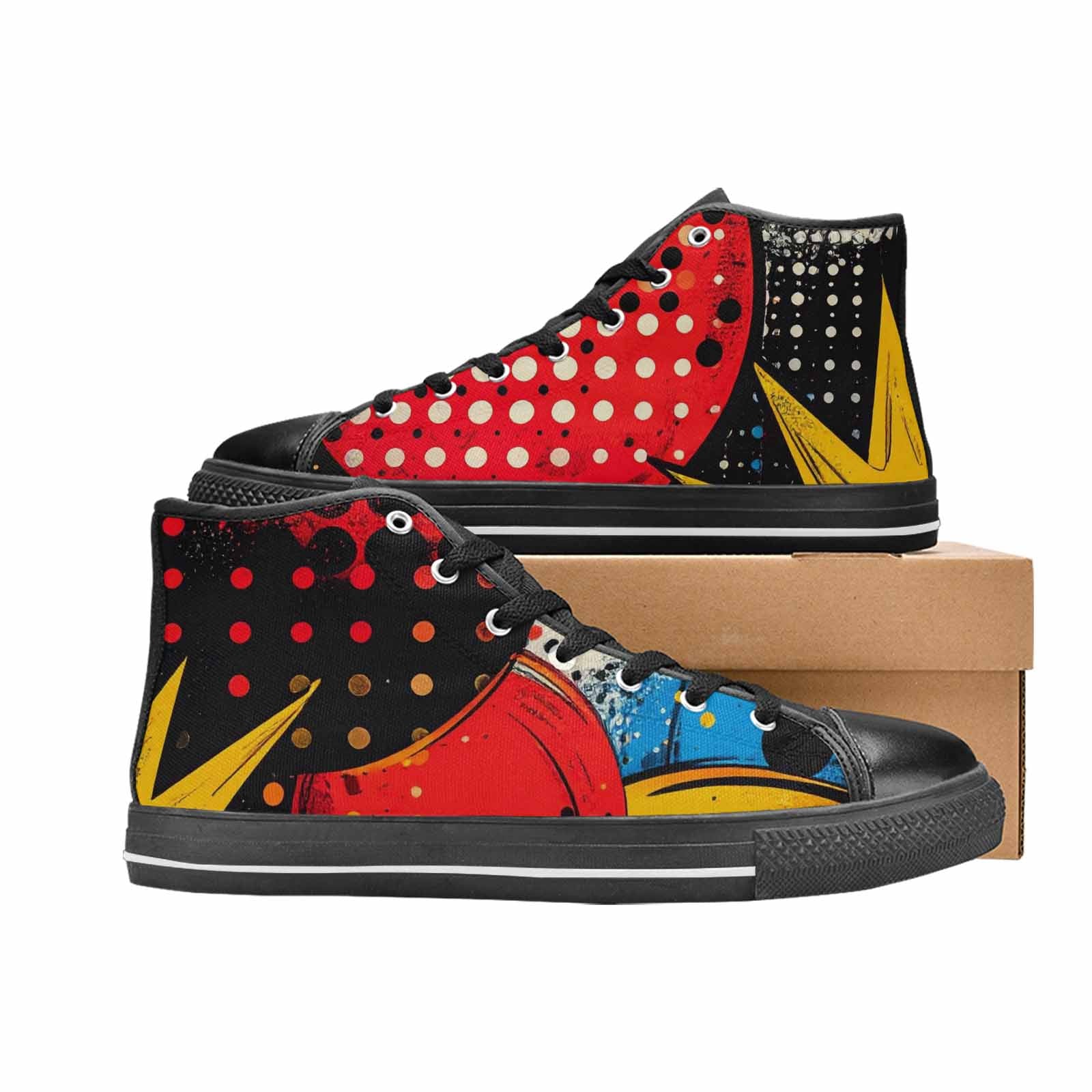 MEN'S Comic Book Halftone High Top Canvas Aesthetic Shoes