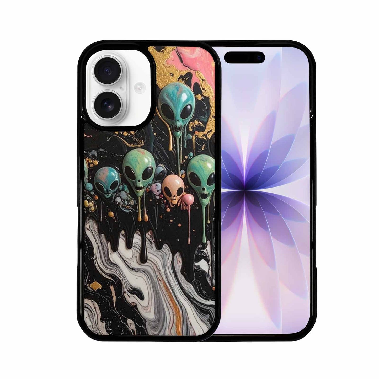 iPhone 17 Case — Aliens Marblemelting Aliens Pa Alien Scifi, Custom Phone Case