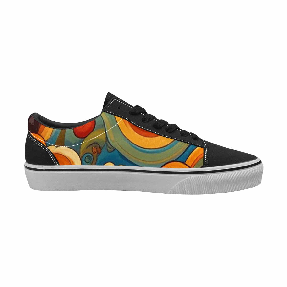 MEN'S Groovy 70S Peace Canvas Lace-Up Cottagecore Custom Shoes