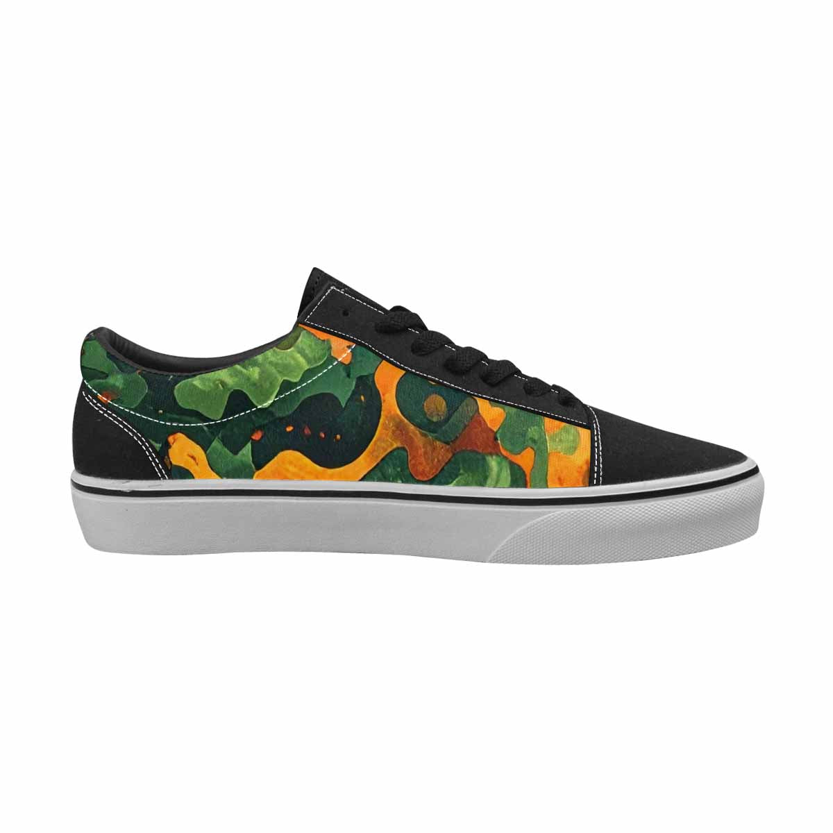 MEN'S Military Camouflage Blotch Canvas Lace-Up Neon Fantasy Sneakers