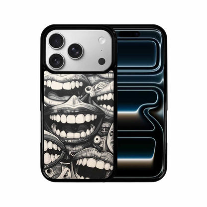 iPhone 17 Pro Case — Seamless Repeating Pattern Of Overlapping Cartoon, Custom Printed Phone Case