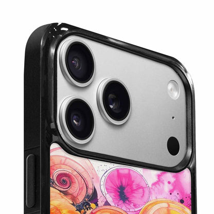 iPhone 17 Pro Case — Tie Dye Swirls Black Pink Tie, Custom Designed Case Cover