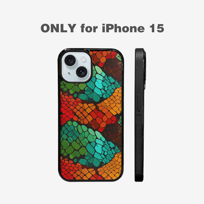 iPhone 15 Case — Dark Snake Print Custom, Custom Printed Phone Case