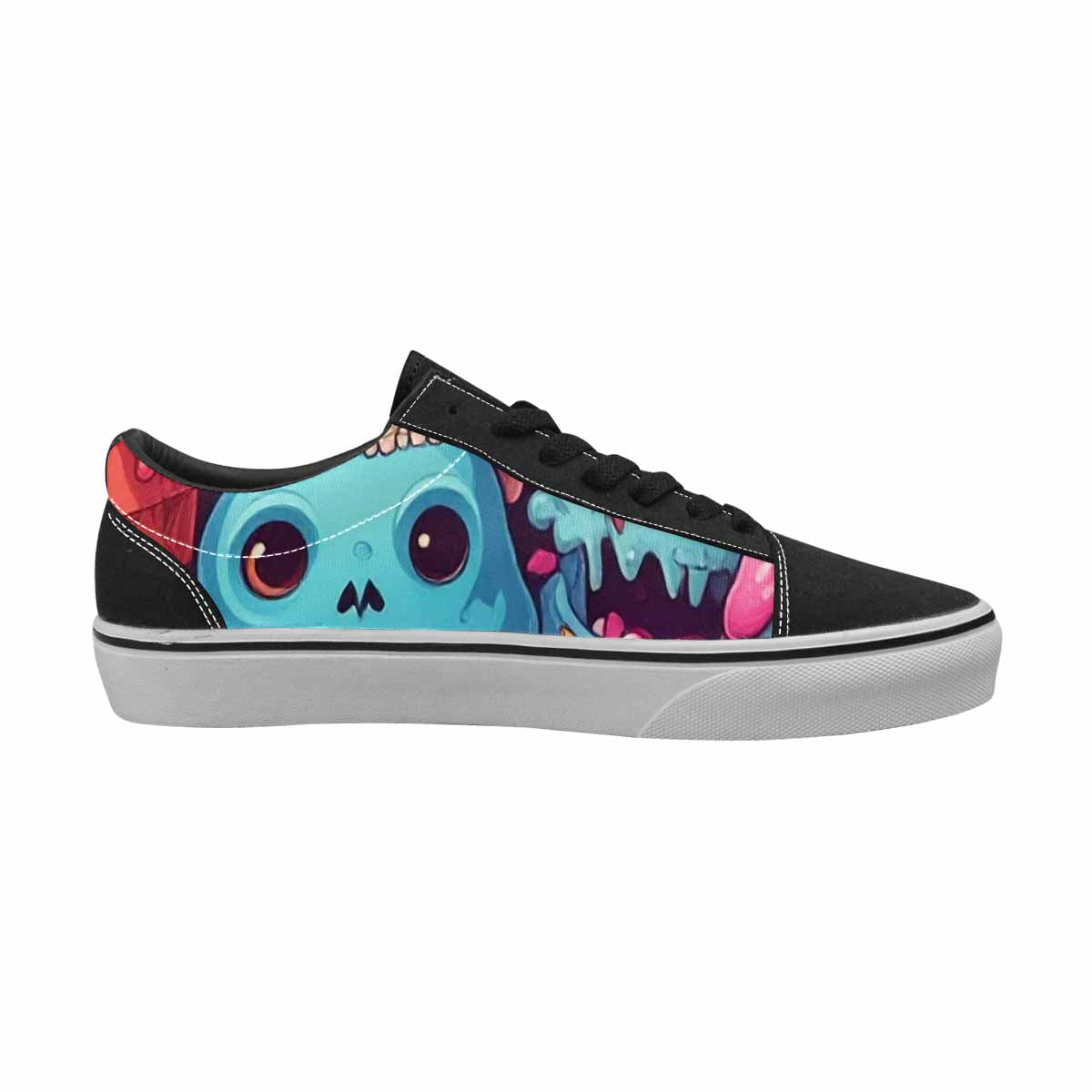 WOMEN'S Ice Cream Monsters  Lace-Up Canvas Wallpaper Art Custom Sneakers