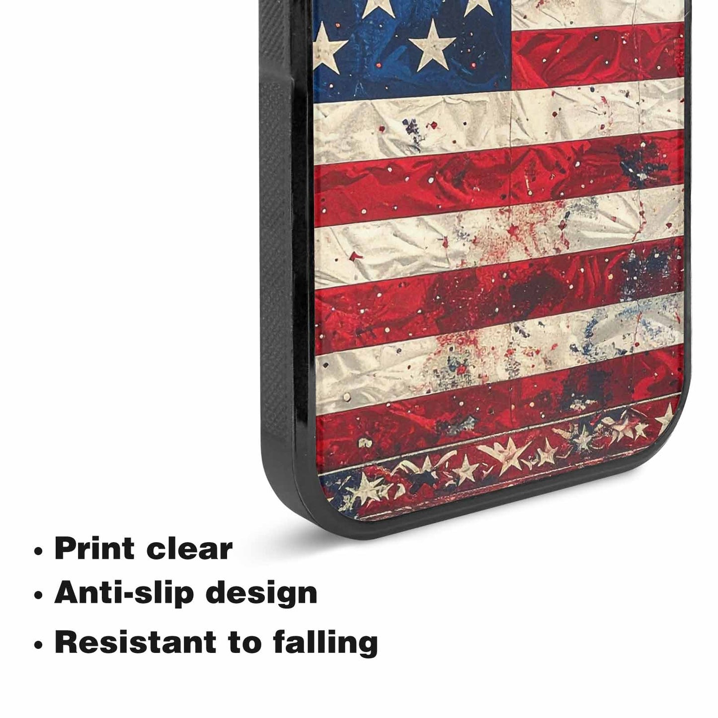 iPhone 15 Case — American Flag Stars And Stripes Motif, Personalized Phone Case