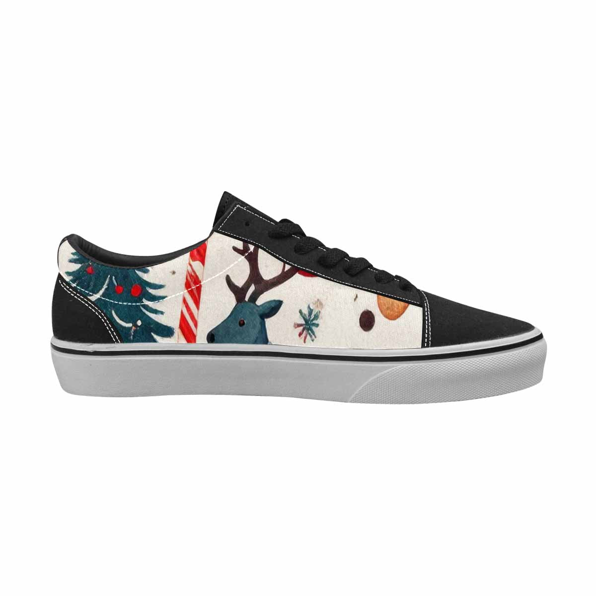 WOMEN'S Christmas Holly Snowflake Canvas Lace-Up Dark Academia Custom Shoes