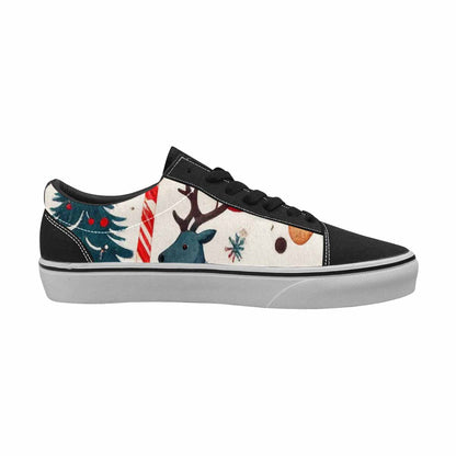 WOMEN'S Christmas Holly Snowflake Canvas Lace-Up Dark Academia Custom Shoes