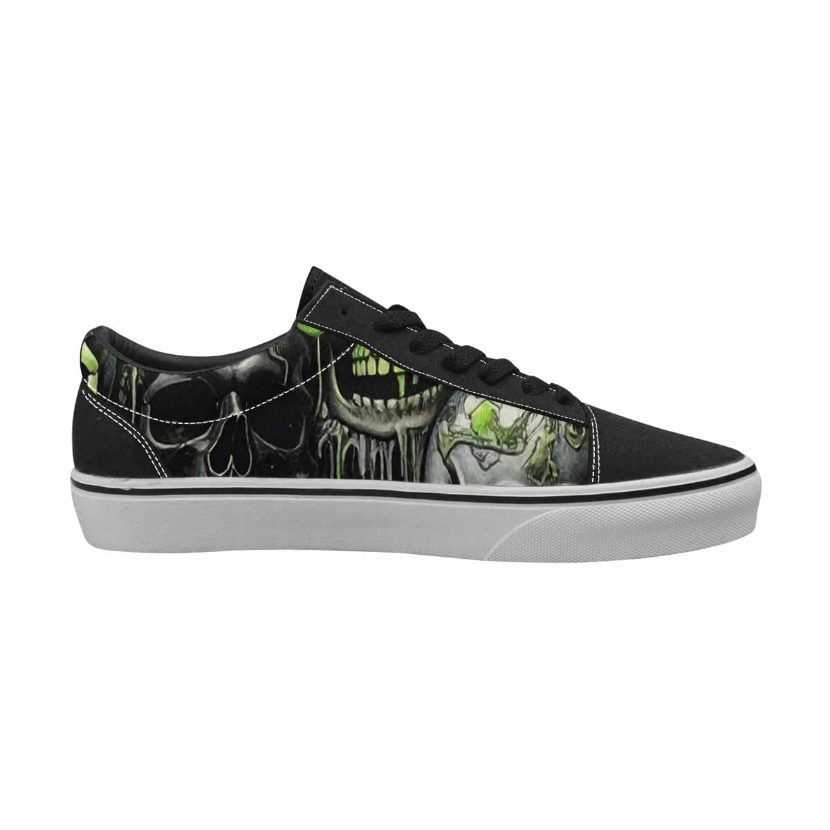 WOMEN'S Skulls (general) Lace-Up Canvas Dark Academia Custom Sneakers