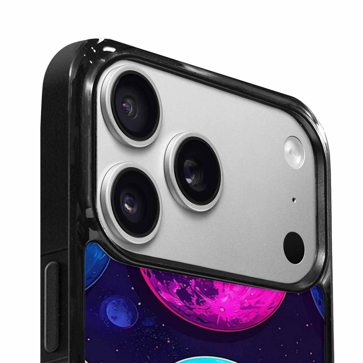 iPhone 17 Pro Case — Neon Winter Moon Seamless Cartoon Cute, Custom Print Case Cover