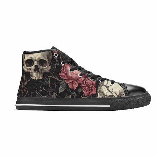 MEN'S Skulls - Roses High Top Canvas Cottagecore Shoes