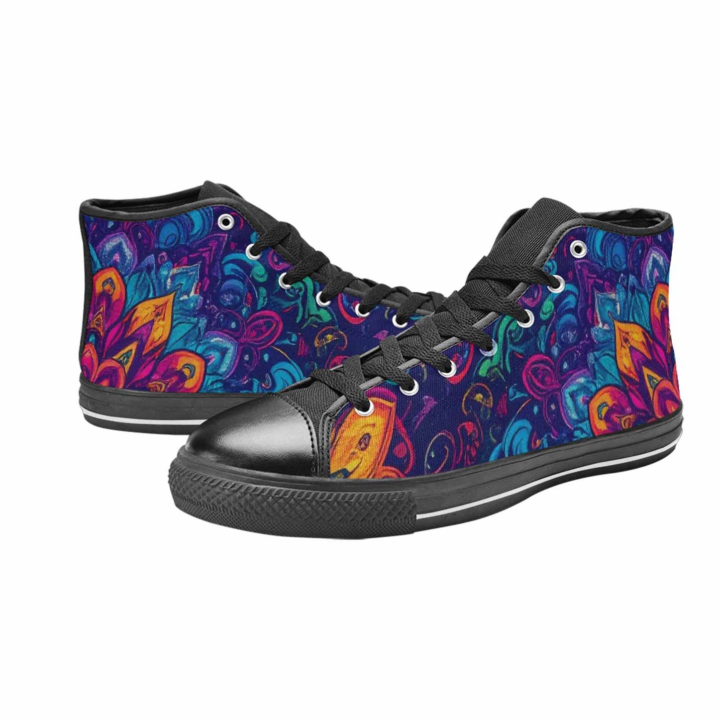 WOMEN'S Tie Dye Mandala High Top Canvas Y2K Sneakers
