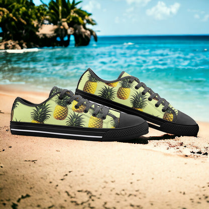 Cherry Blossom Green Emerald Unique Bold Art - Freaky Shoes | Custom Art Sneakers