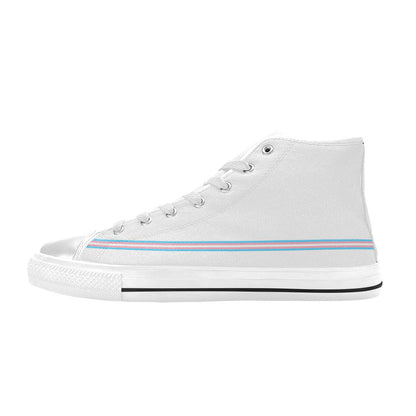 WOMEN'S Transgender Flag 2 Pride LGBT High Top Canvas Sneakers