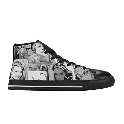 MEN'S Cc Pop Art 2 High Top Canvas Surreal Custom Sneakers