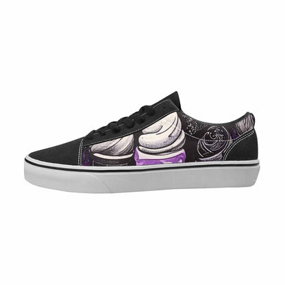WOMEN'S Ice Cream Black & Purple Ink Canvas Personalized Neon Fantasy Custom Kicks