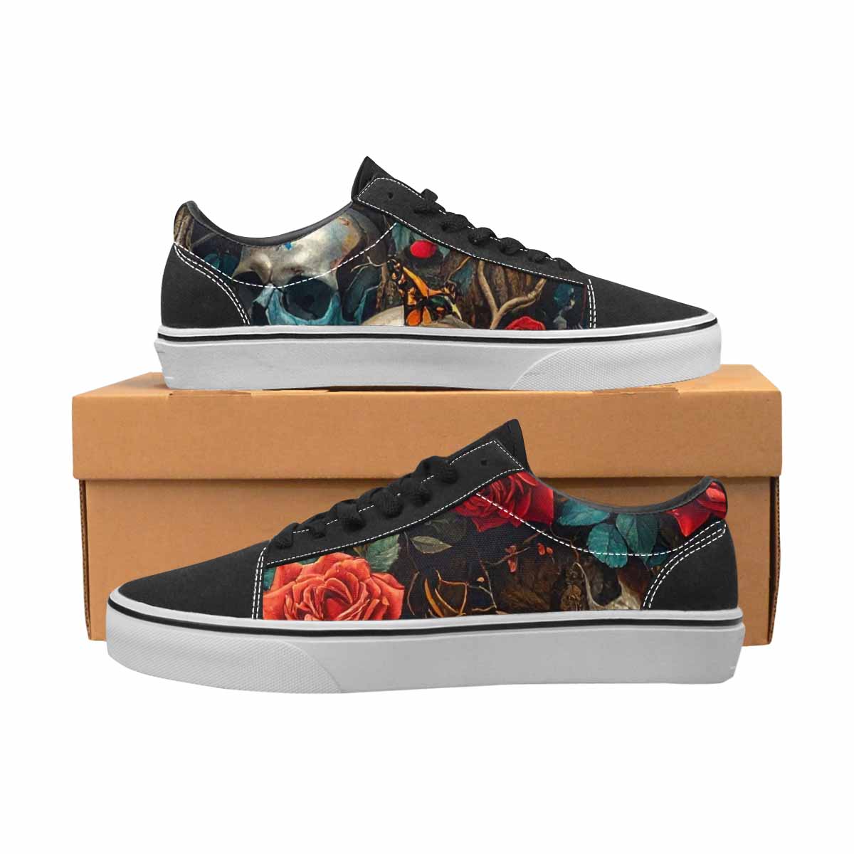 WOMEN'S More Overlapping Ontop Each Lace-Up Canvas Vivid Custom Sneakers