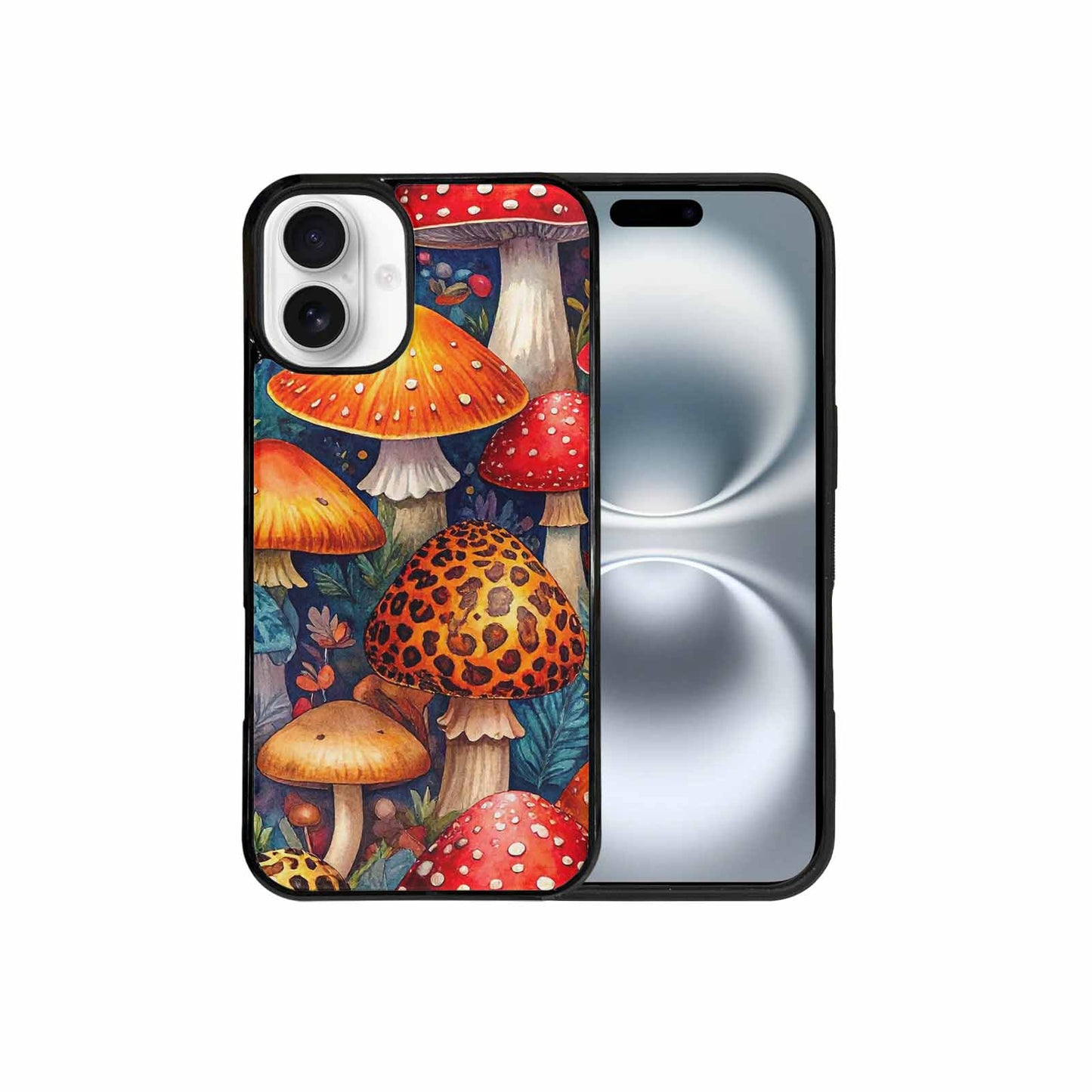 iPhone 16 Plus Case — Mushrooms Pattern Hundreds Of 5r0, Customized Protective Case
