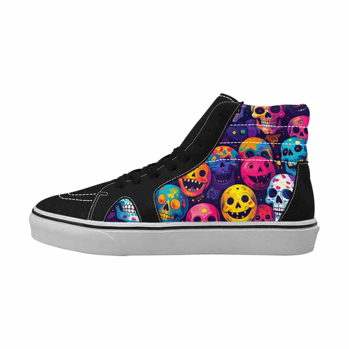 WOMEN'S Skeleton People Face High Top Canvas Y2K Sneakers