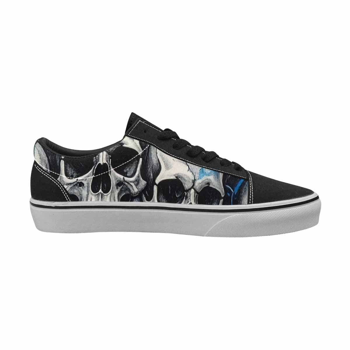 WOMEN'S Skull Roses Lace-Up Canvas Dark Academia Custom Sneakers
