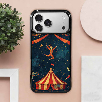 iPhone 17 Pro Max Case — Vintage Circus Art Pattern Retro Vintage, Custom Art Phone Cover