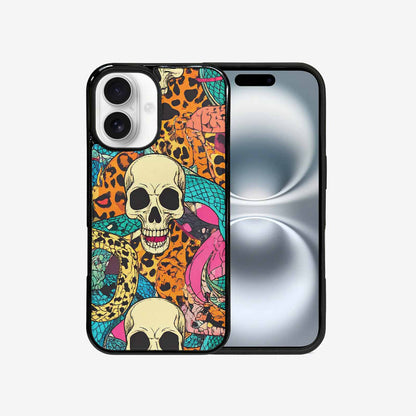 iPhone 16 Case — Snake Print Skull Custom, Custom Print Case Cover